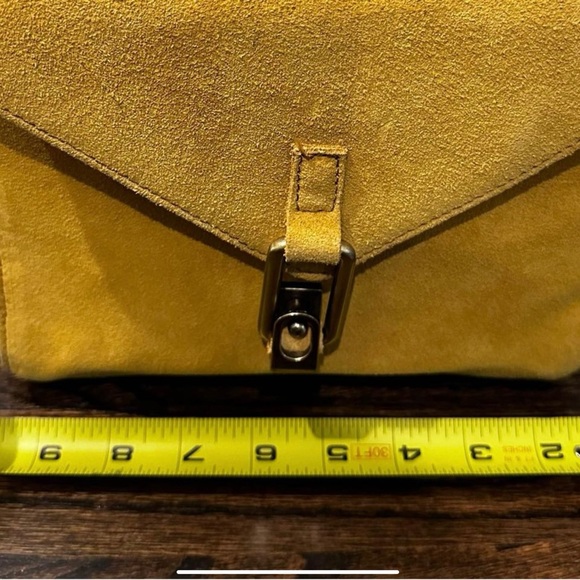 Lionel Pebbled Leather & Suede Riveted Handbag Purse, NWT - Picture 8 of 9